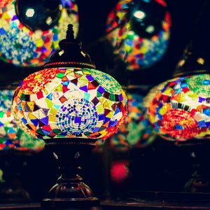 Handmade Stained Glass Mosaic Lamps