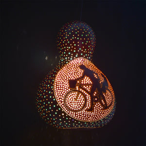 Pumpkin Lamp - Man & Woman on Bicycle | 203