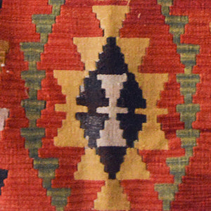 burdock motif | red Turkish kilim | 100% wool