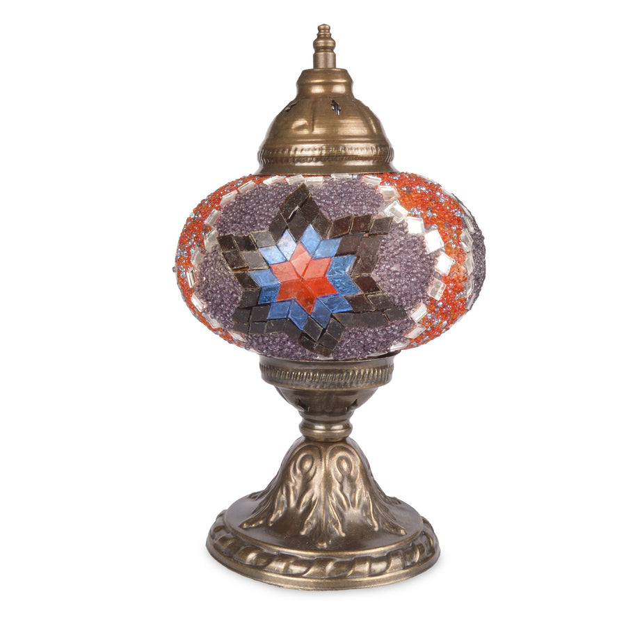 Beautiful Purple/Red Stained Glass Handmade Authentic Turkish Mosaic Lamp