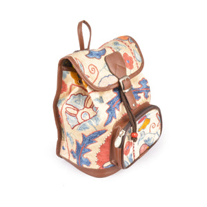 Floral Silk Embroided Kilim Backpack Lost in Amsterdam