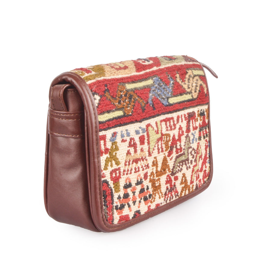 Original Lost in Amsterdam Mini Satchel Bag Handbag Handmade with Traditional Turkish Organic Wool Kilim 