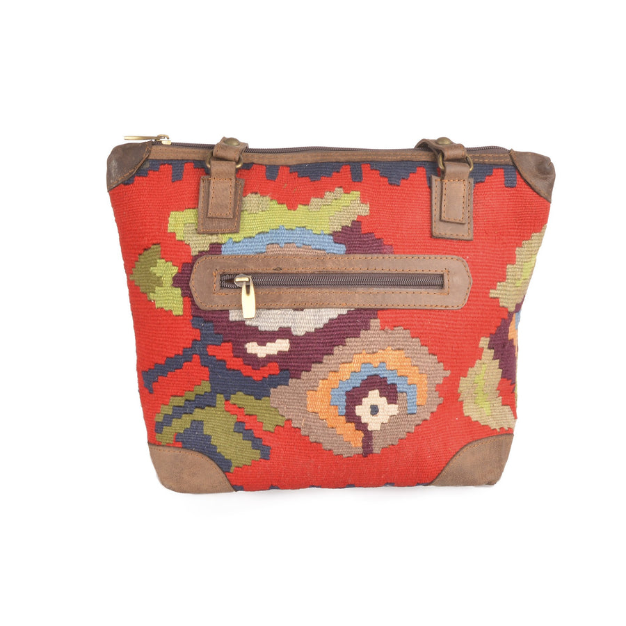 Cute Red Woven Handbag | 1309