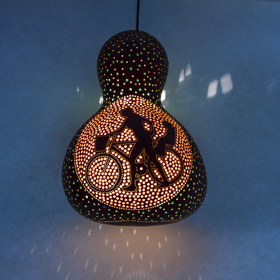 Pumpkin Lamp - Man & Woman on Bicycle | 203