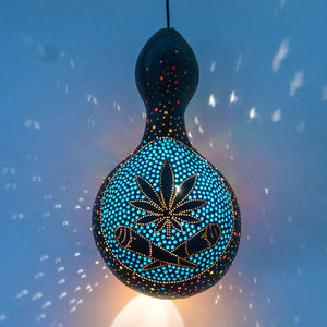 Pumpkin Lamp - Cannabis Leaf and Two Joints | 259Gr