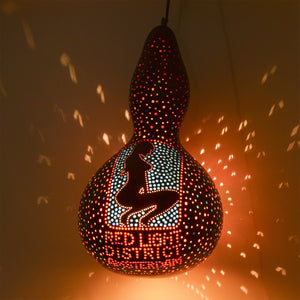 Handmade original lost in Amsterdam Pumpkin Lamp sexy hot Red Light District lady 