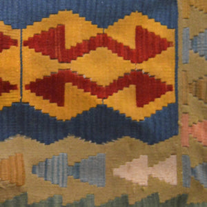 geometrical pattern | vintage mat | organic dyed wool