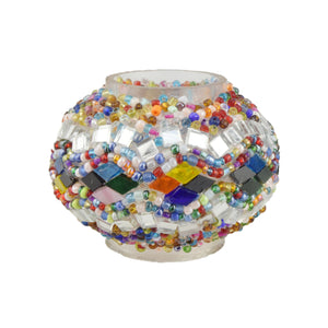 Decorative Item | Stained Glass Mosaic Spot Holder With Multicoloured Beads